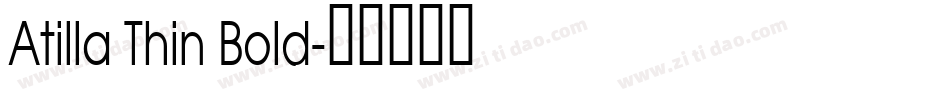 Atilla Thin Bold字体转换